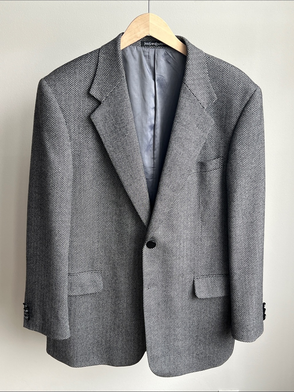 Vintage Yves Saint Laurent Pour Homme Herringbone Sport Coat